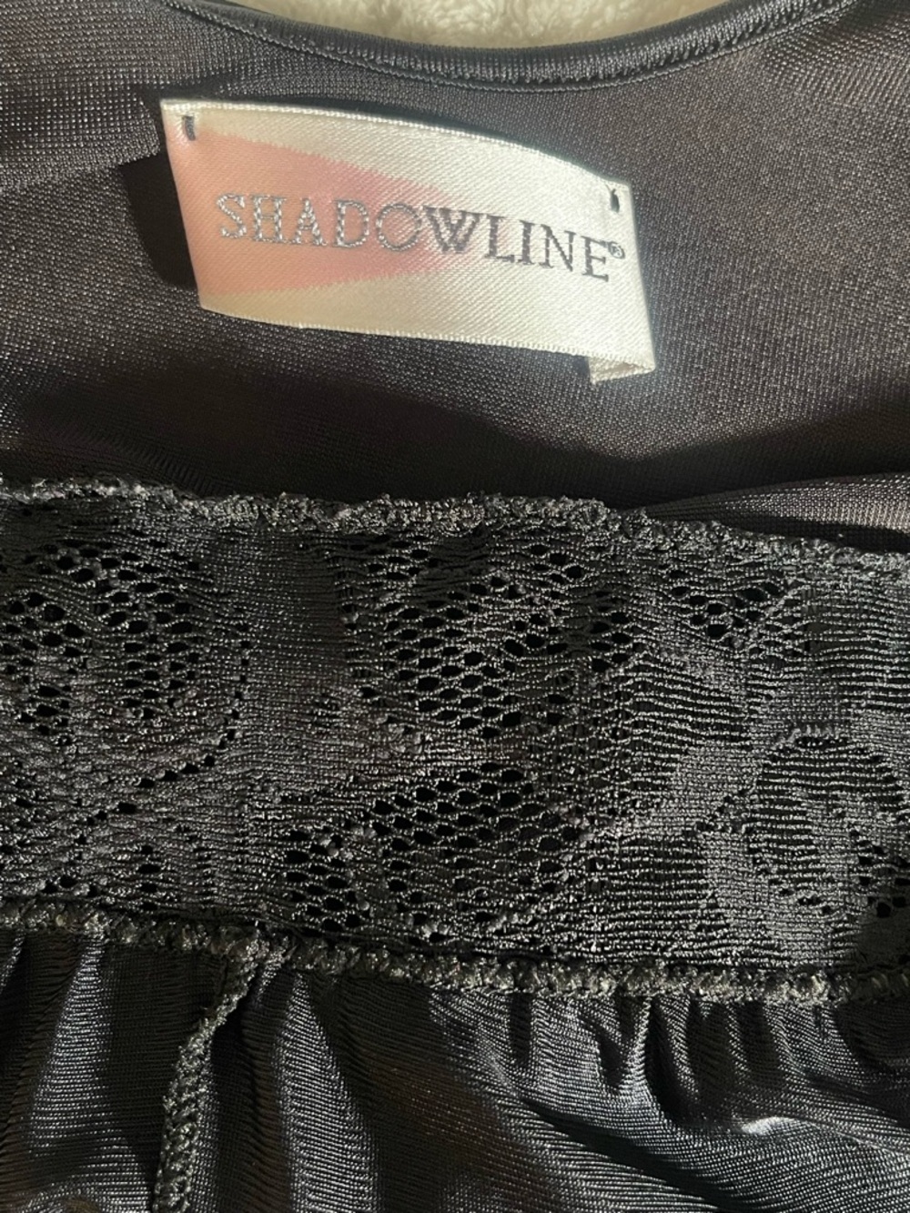 Shadow line Maxi Chemise Nightgown Lingerie Slip Gown Medium Sleepwear Black - Picture 4 of 7
